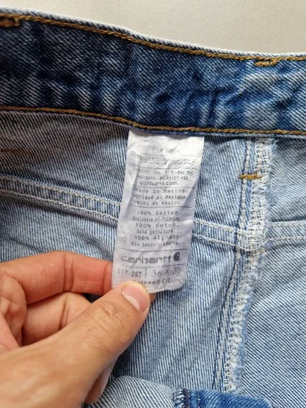 Men's Y2K Carhartt Relaxed Fit Denim Jeans In Blue Size W36 L30 - Picture 6 of 6